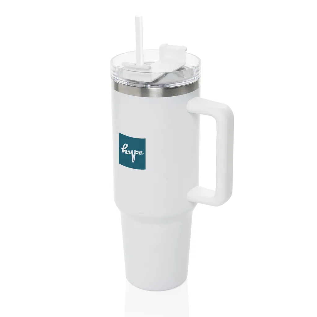 Peakflow Becher aus RCS recyceltem Stainless Steel 1200ml, weiß – Bild 3