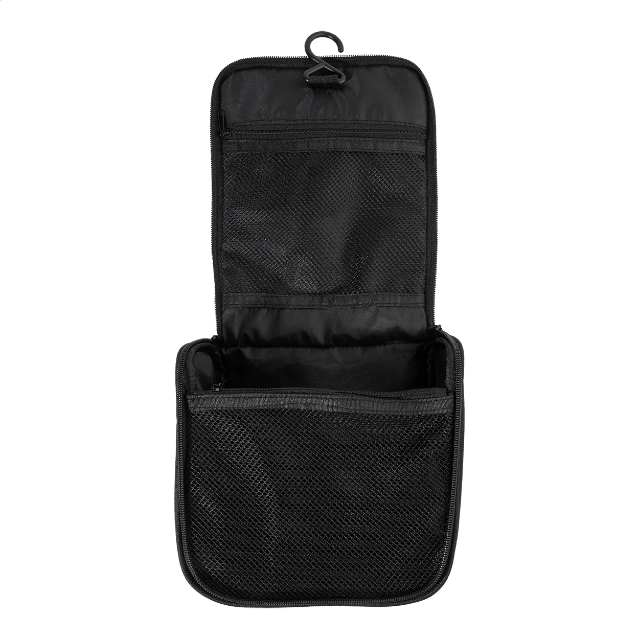 RPET Kosmetiktasche zum Hängen Susity, schwarz – Bild 2
