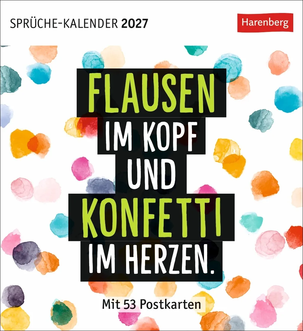 Positive-Sprüche-Kalender Postkartenkalender 2027