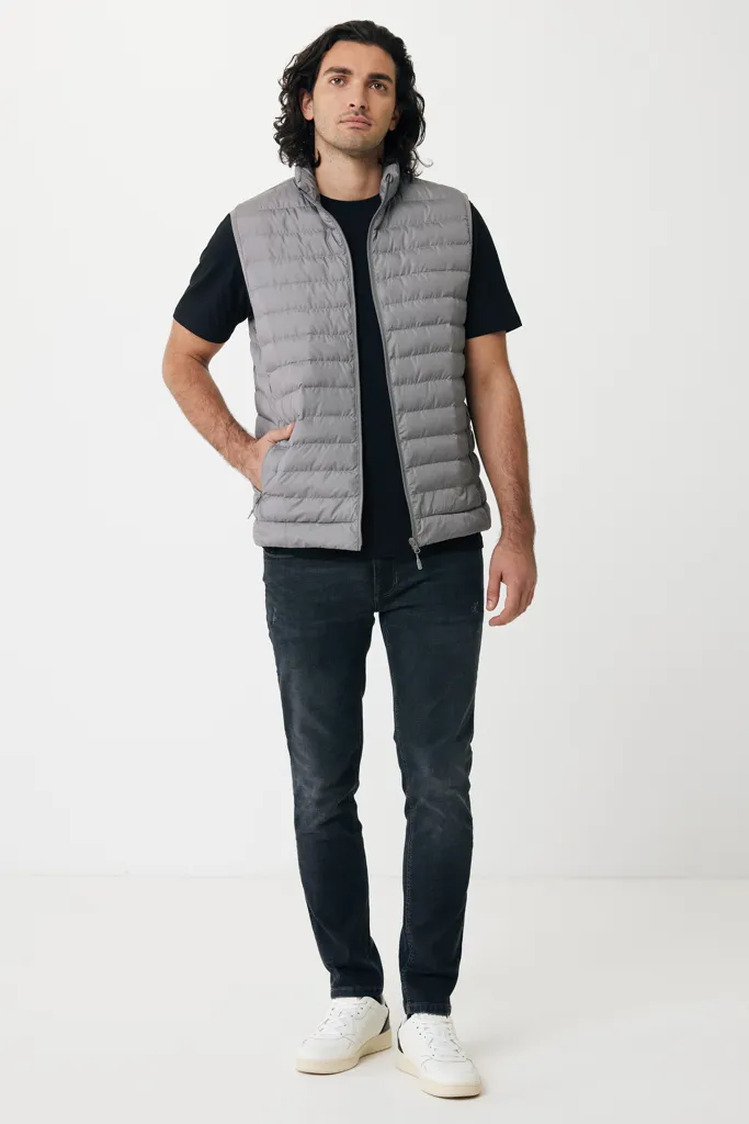 IQONIQ Meru Herren Bodywarmer aus recyceltem Polyester, Silbergrau – Bild 4