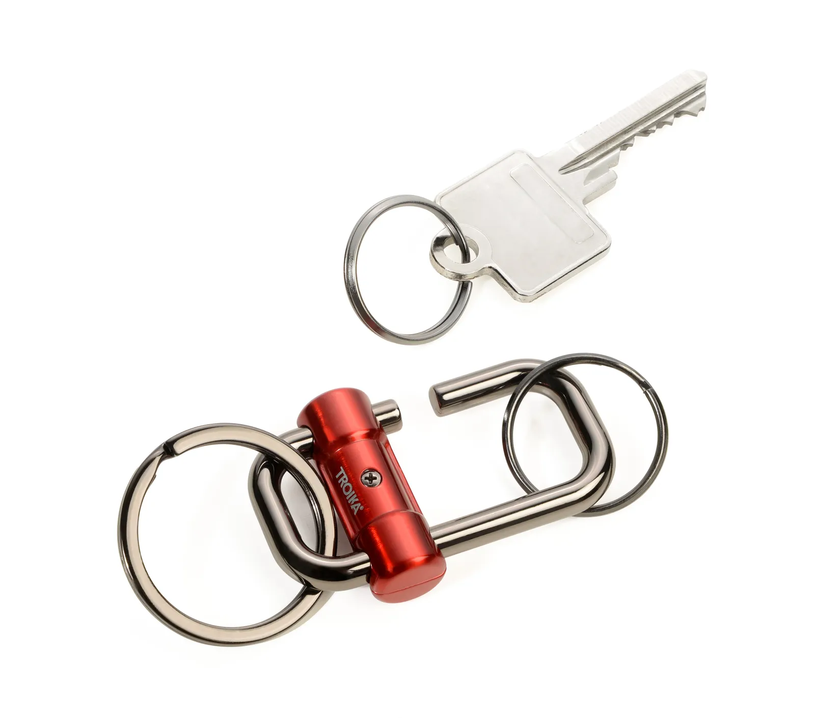 Schlüsselanhänger 2-WAY KEY gunmetal/rot, gunmetal/rot – Bild 5