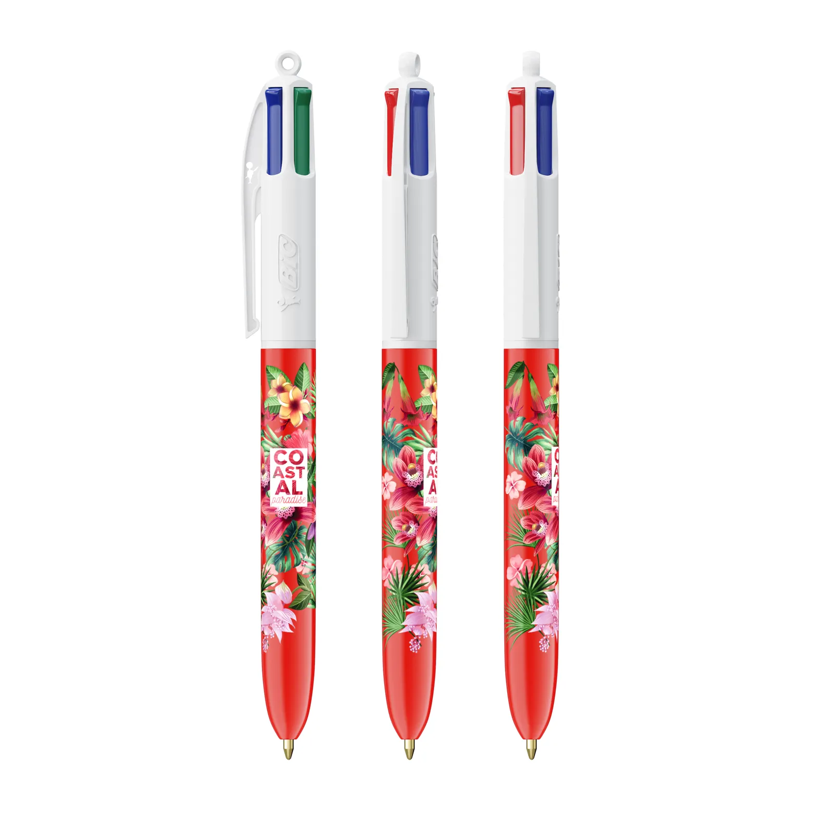BIC® 4 Colours® ballpen, Weiß/Rot – Bild 2