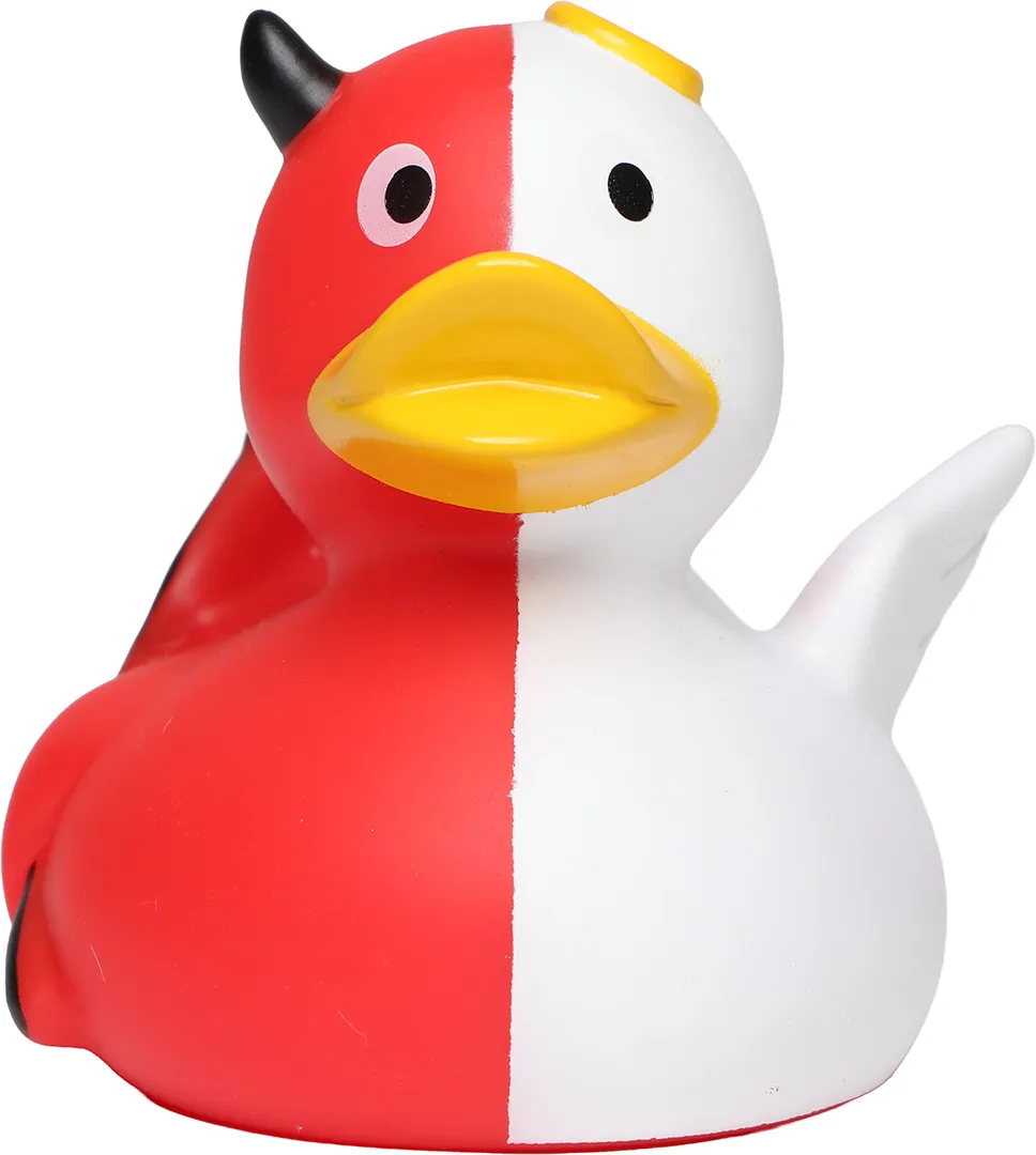 Quietsche-Ente Engel/Teufel, multicolour – Bild 2
