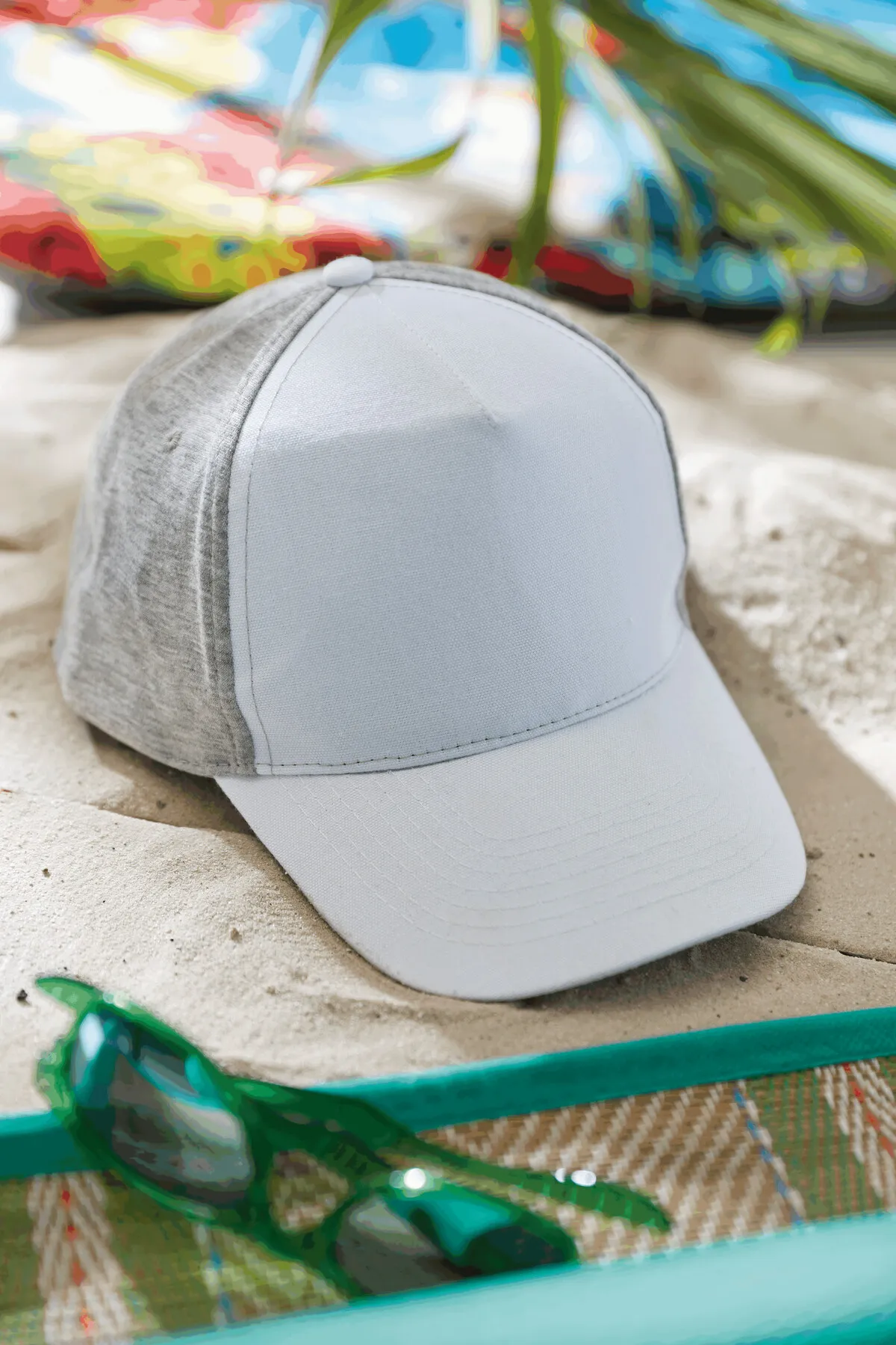 UP TO DATE - 5-Panel-Baseball-Cap, grau, weiß – Bild 7