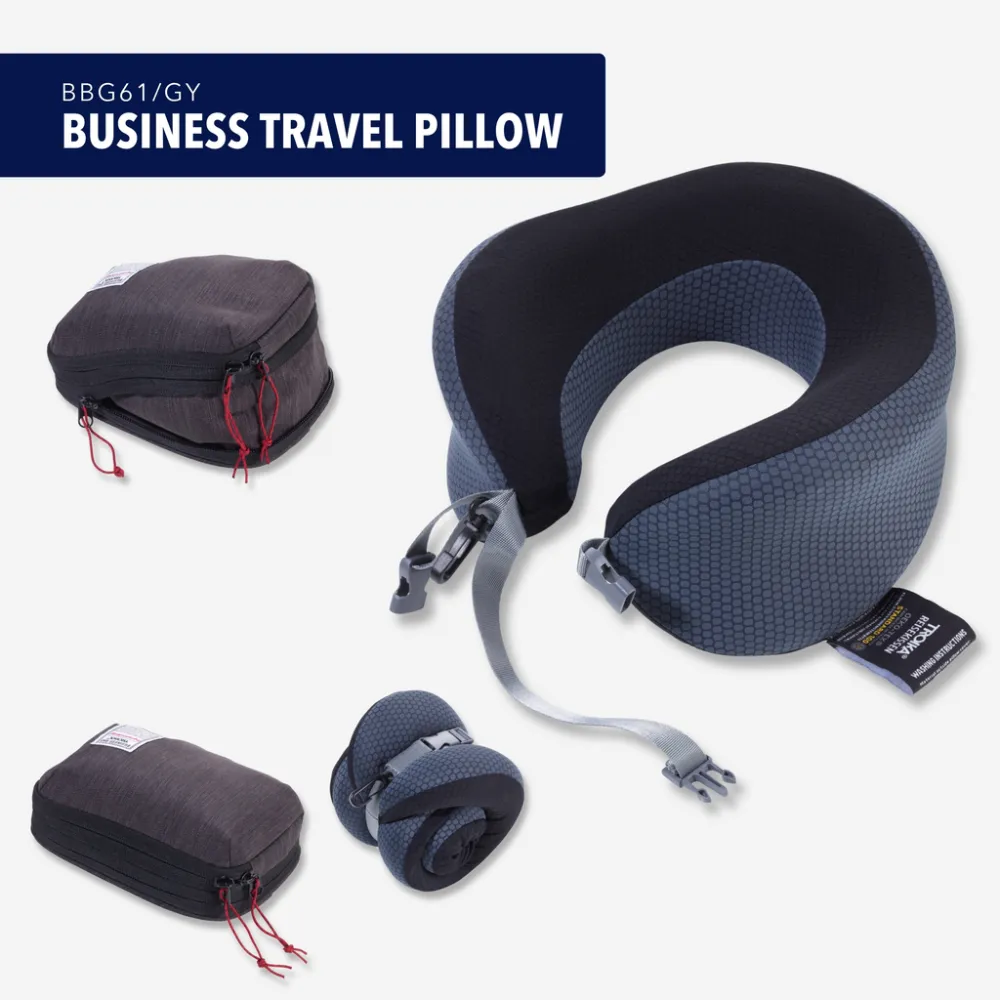 Nackenkissen BUSINESS TRAVEL PILLOW, anthrazit/schwarz – Bild 7