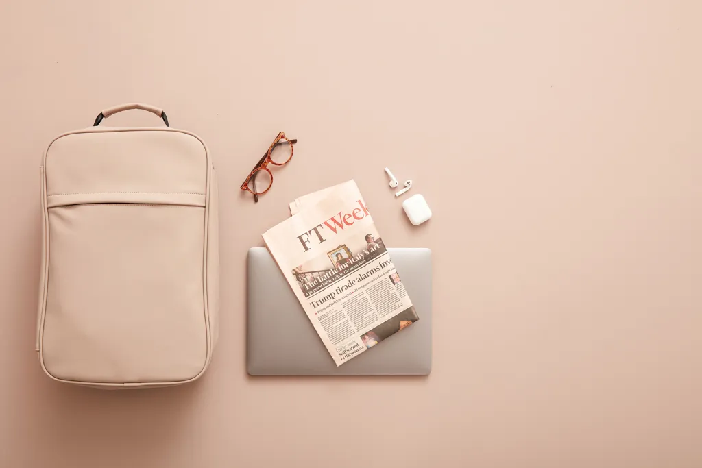 VINGA Baltimore TCS Travel Rucksack, greige – Bild 8
