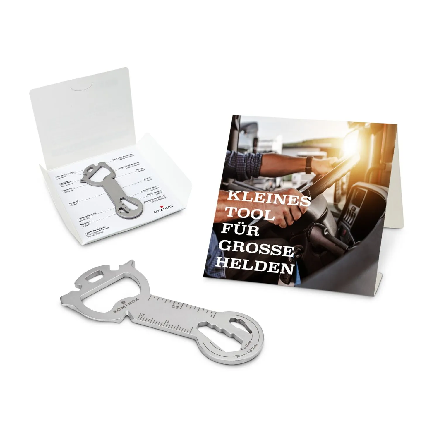 Geschenkartikel: ROMINOX® Key Tool / Multifunktionswerkzeug im Motiv-Mäppchen Große Helden