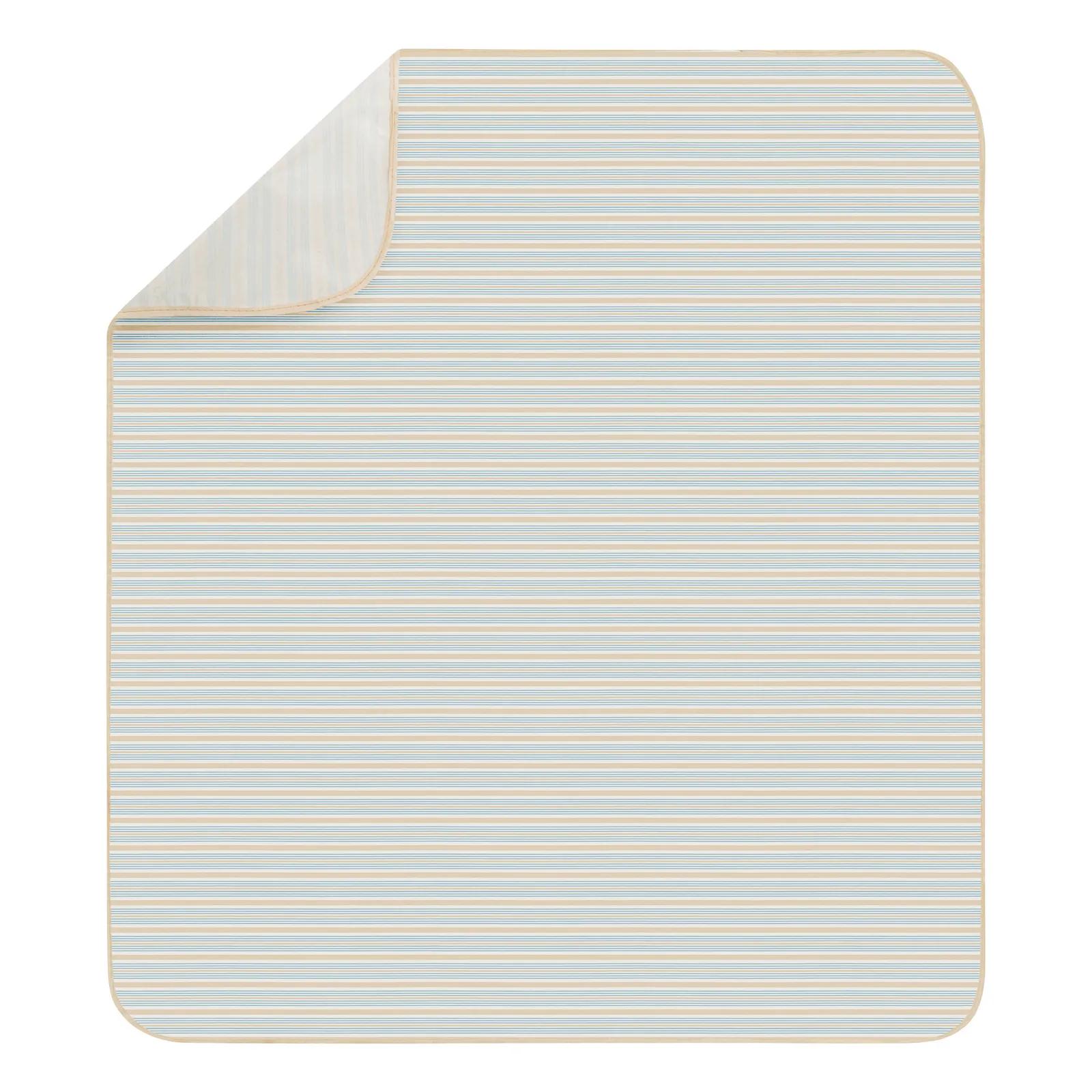 MADISON PARK - Weiden-Picknickkorb beige, blau, braun, beige, blau – Bild 7