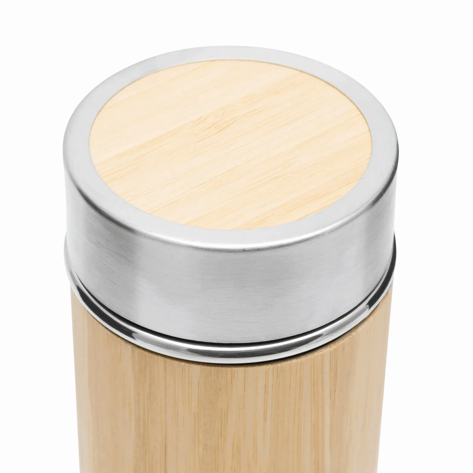 BAMBOO GO - Isolierflasche braun, silber, braun, silber – Bild 4