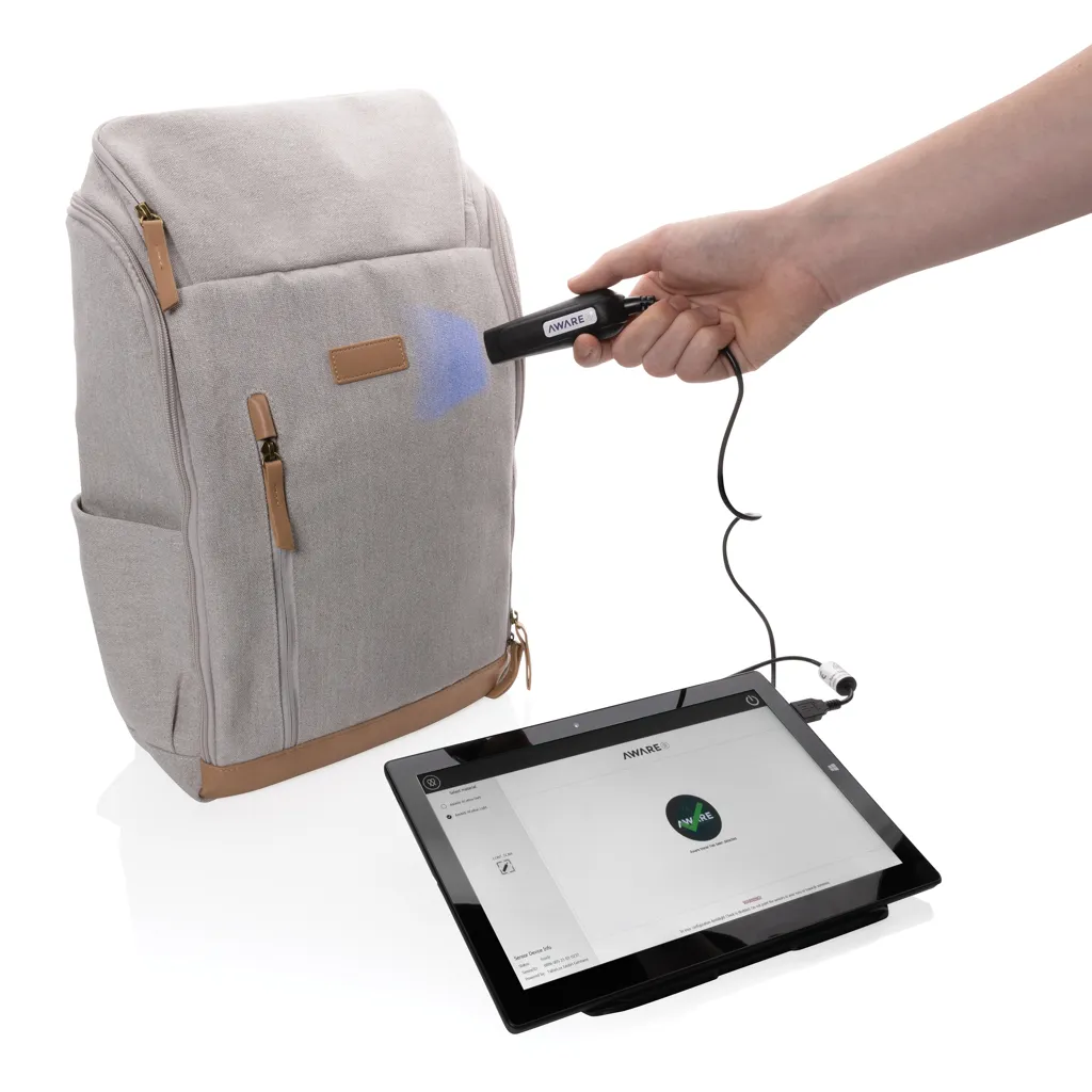 Impact AWARE™ 16 oz. r recyceltem canvas 15" Laptop-Rucksack, grau – Bild 2