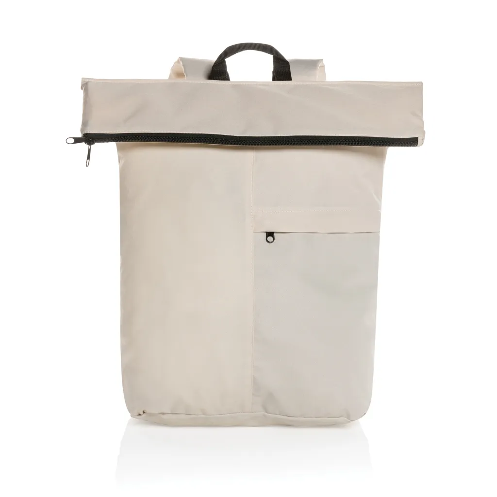 Dillon AWARE™ RPET faltbarer Lightweight-Rucksack, off white – Bild 2