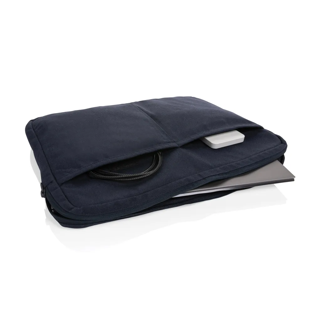 Laluka AWARE™ 15,6" Laptoptasche aus recycelter Baumwolle, navy blau – Bild 2