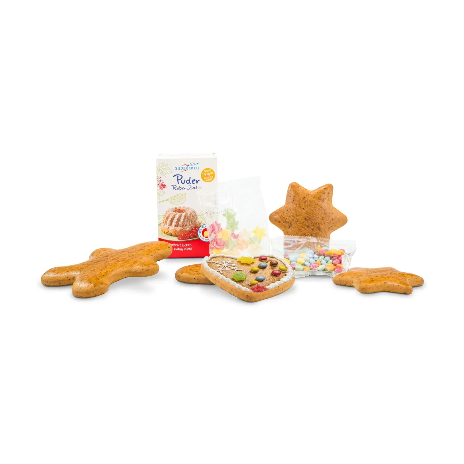 Geschenkset / Präsenteset: Kreativset Lebkuchenfiguren, Dekorier-Set mit 5 Lebkuchenteilen (480 g), rot – Bild 14