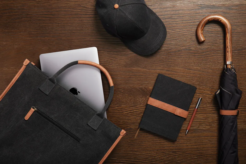 VINGA Bosler Büro-Tasche aus RCS recyceltem Canvas, schwarz – Bild 6