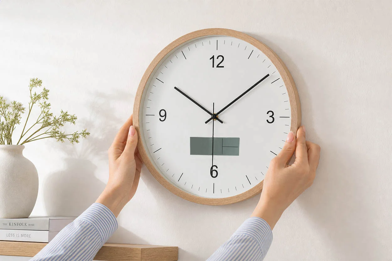 Wanduhr Tempora aus RPP, natur – Bild 5