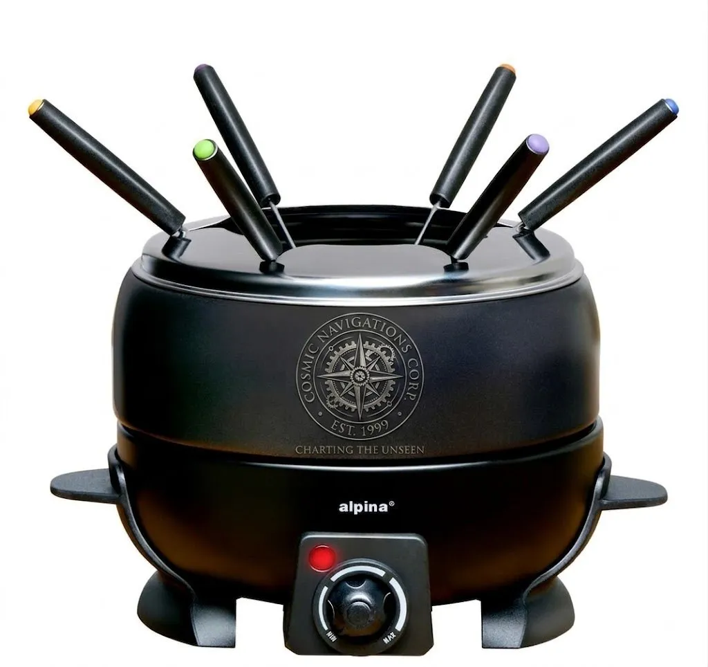 ALPINA Elektrisches Fondue-Set 800W 2.3L Schwarz