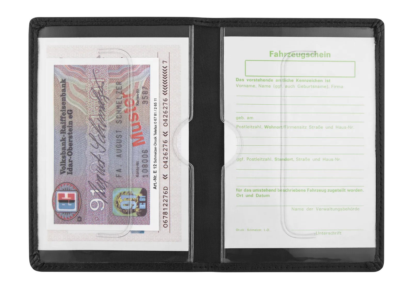 Ziegenlederführerscheintasche "EcoNappaDeLuxe Infinite", schwarz – Bild 2