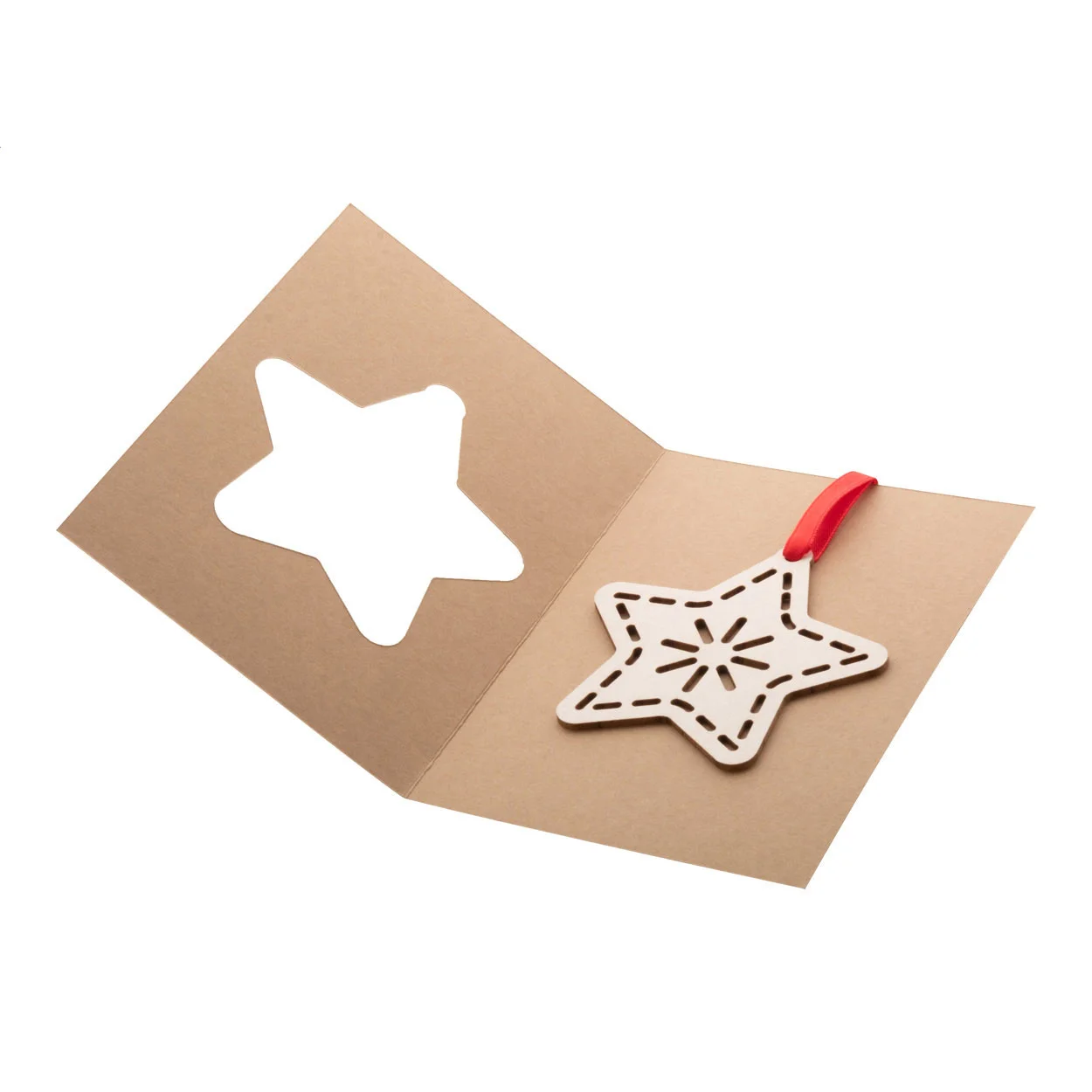 Weihnachtskarte TreeCard Eco, Stern, natur – Bild 2