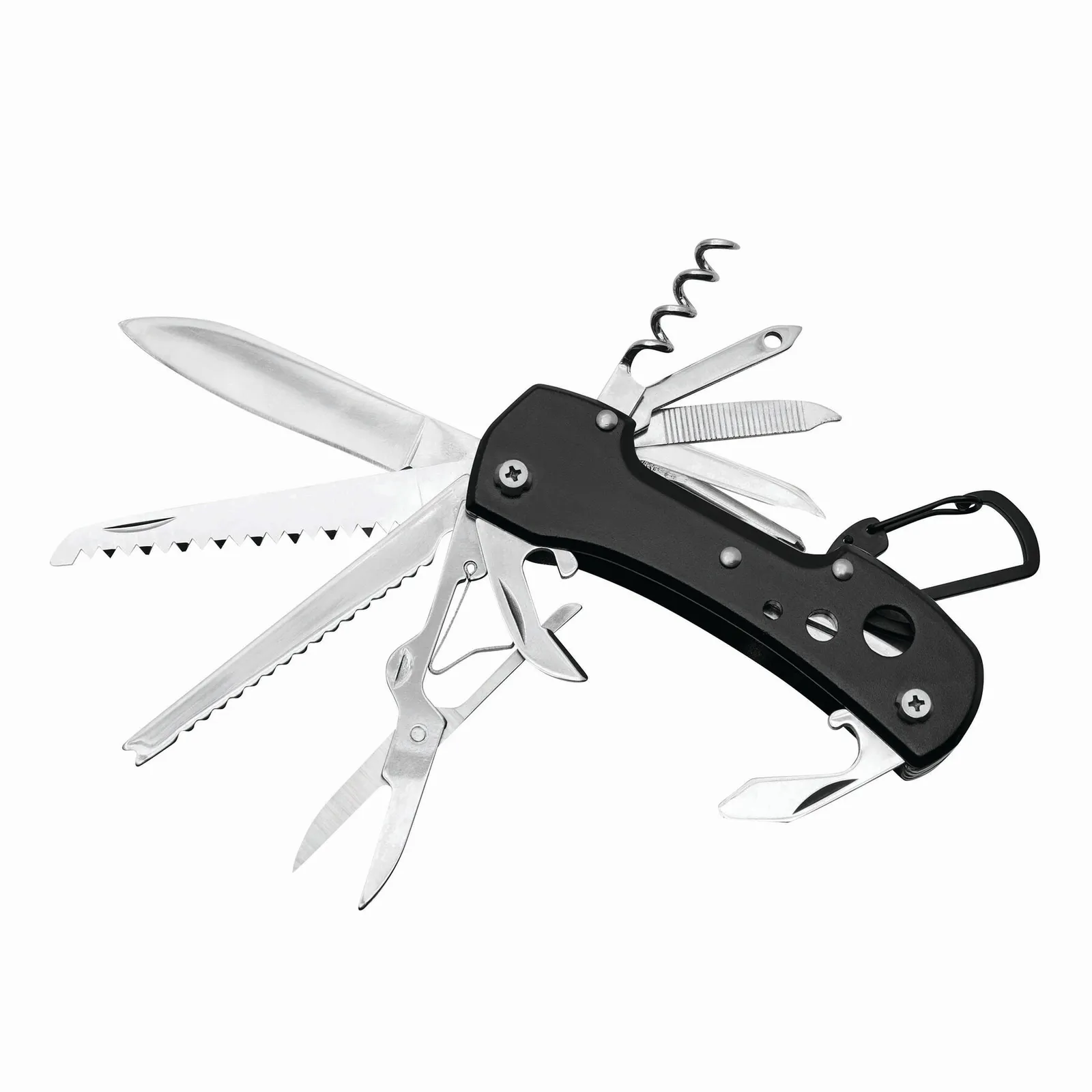 STRONG HELPER - Taschenmesser, 12-teilig, schwarz – Bild 2