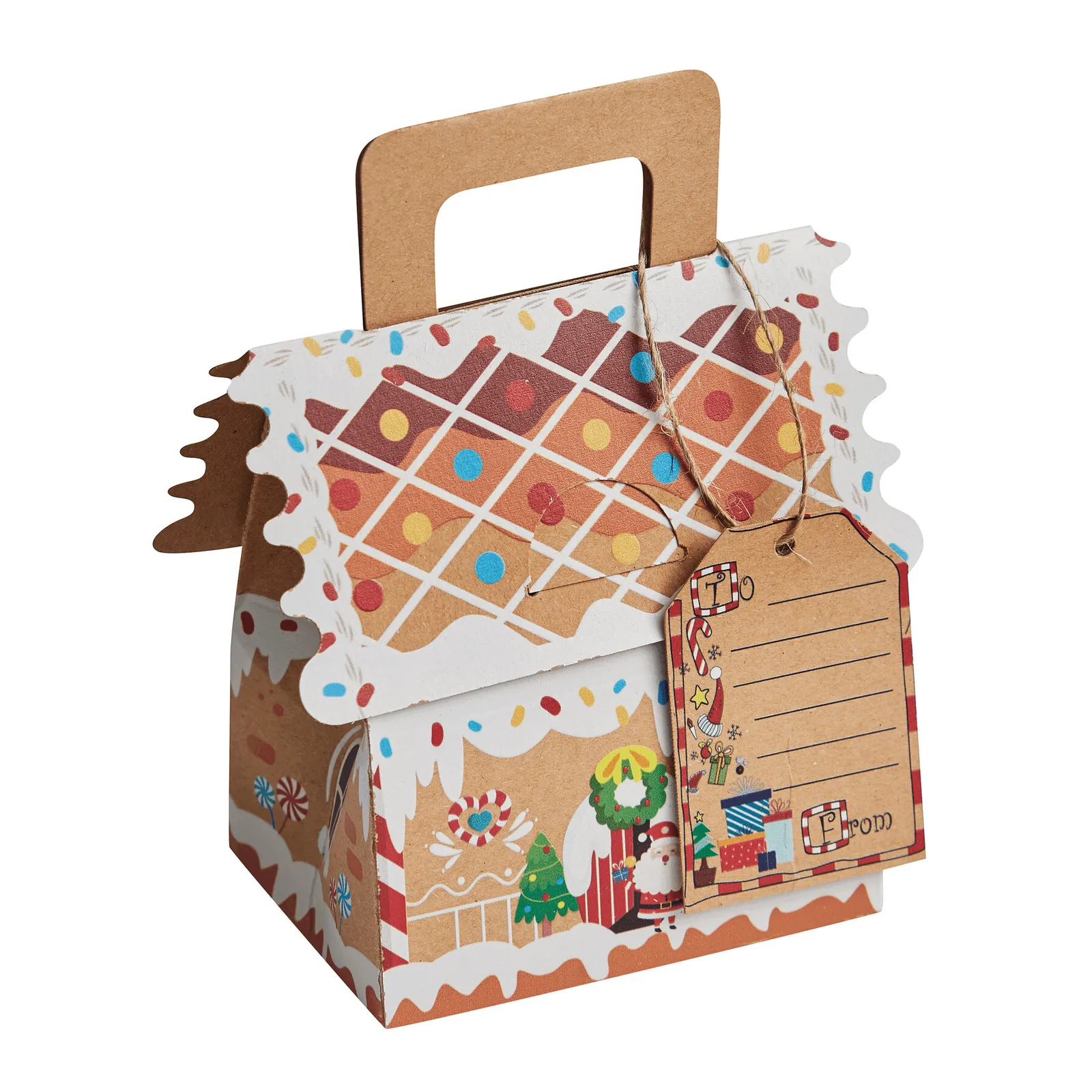 SMALL PRESENT - Papp-Geschenkhäuschen bunt