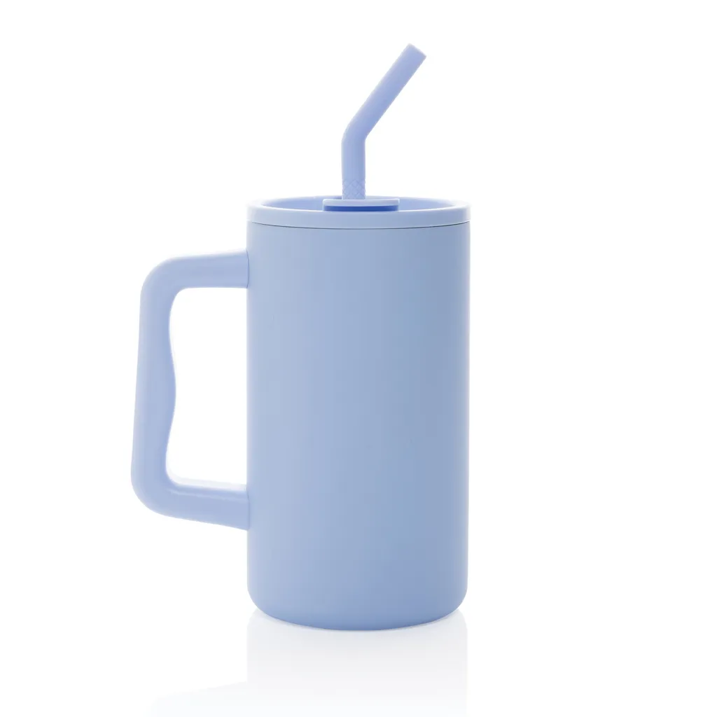 Cube Becher aus RCS recyceltem Stahl 800ml, hellblau – Bild 4