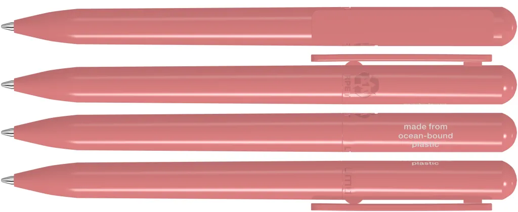 RECYCLED PET PEN CHANGE ocean Drehkugelschreiber dunkelrosa, dunkelrosa – Bild 2