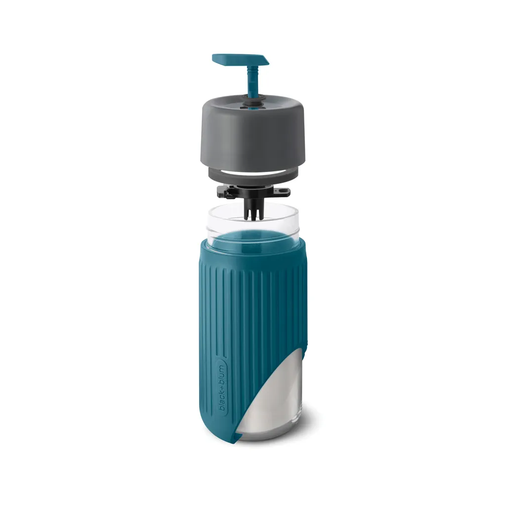 Black+Blum Glas-Reisebecher 340ml, turkis – Bild 3