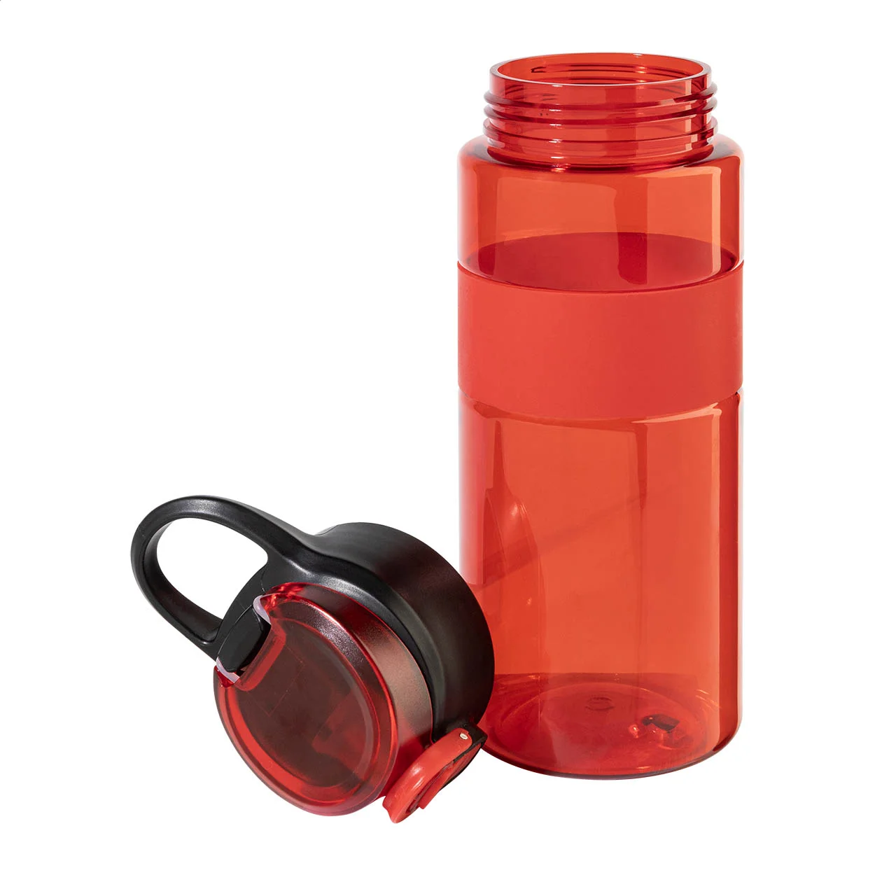 RPET Trinkflasche Fitgrip, rot – Bild 4