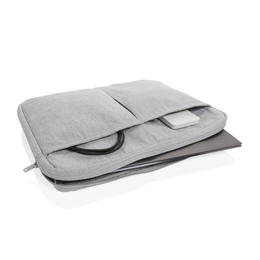 Laluka AWARE™ 15,6" Laptoptasche aus recycelter Baumwolle, grau – Bild 2