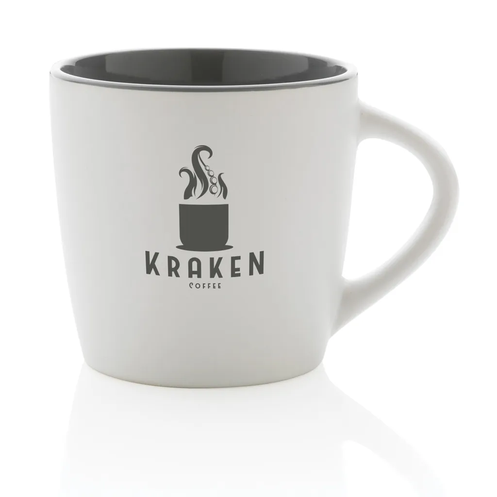 Keramiktasse innen coloriert, 300ml, weiß – Bild 5
