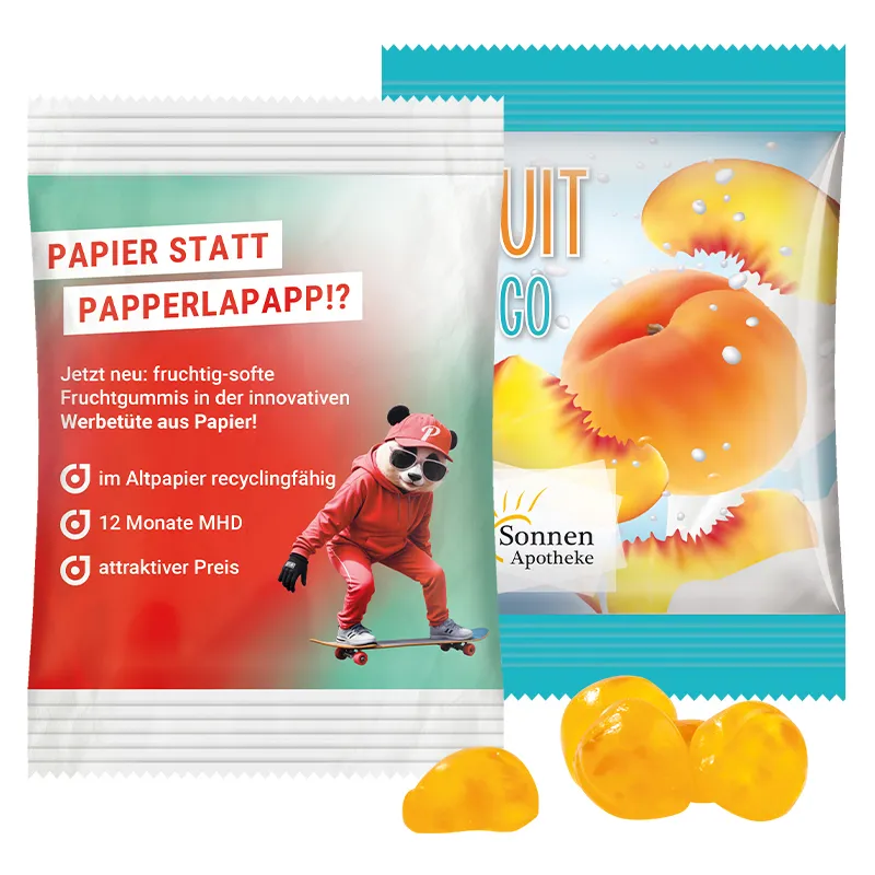Minitüte 15 g, Folie transparent, Trolli Vitamin Fruchtgummi, transparent – Bild 3