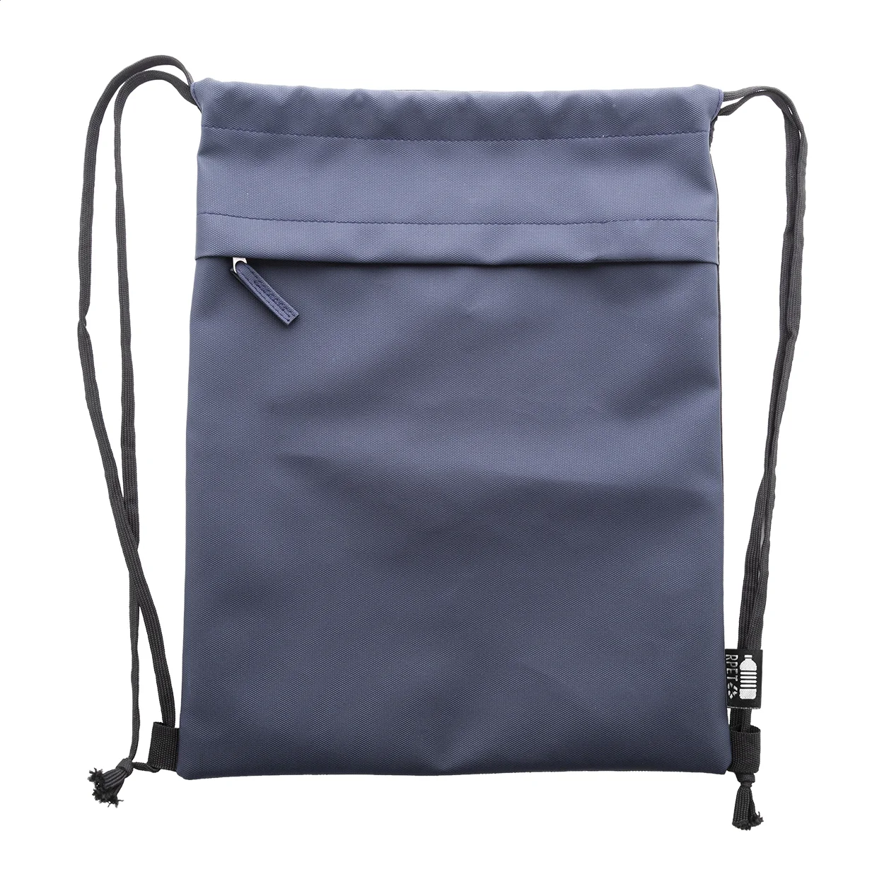 RPET drawstring bag Pudrow, dunkelblau – Bild 3