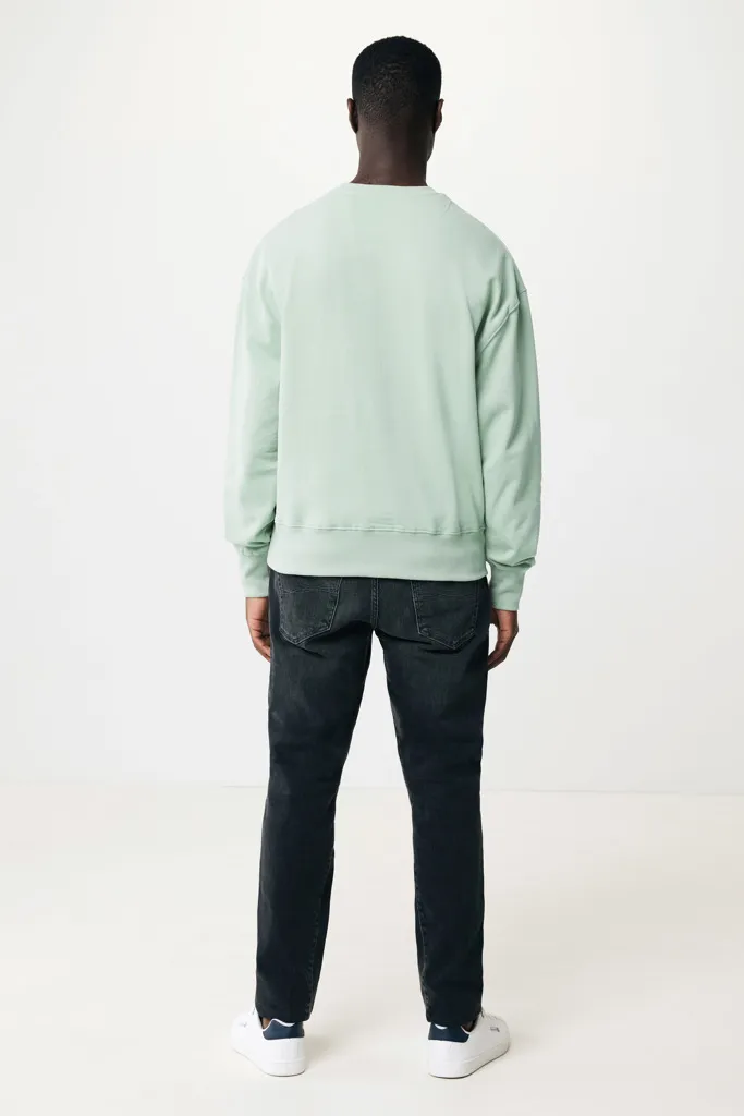 IQONIQ Kruger Relax-Rundhals-Sweater aus recycelt. Baumwolle, Iceberg green – Bild 7