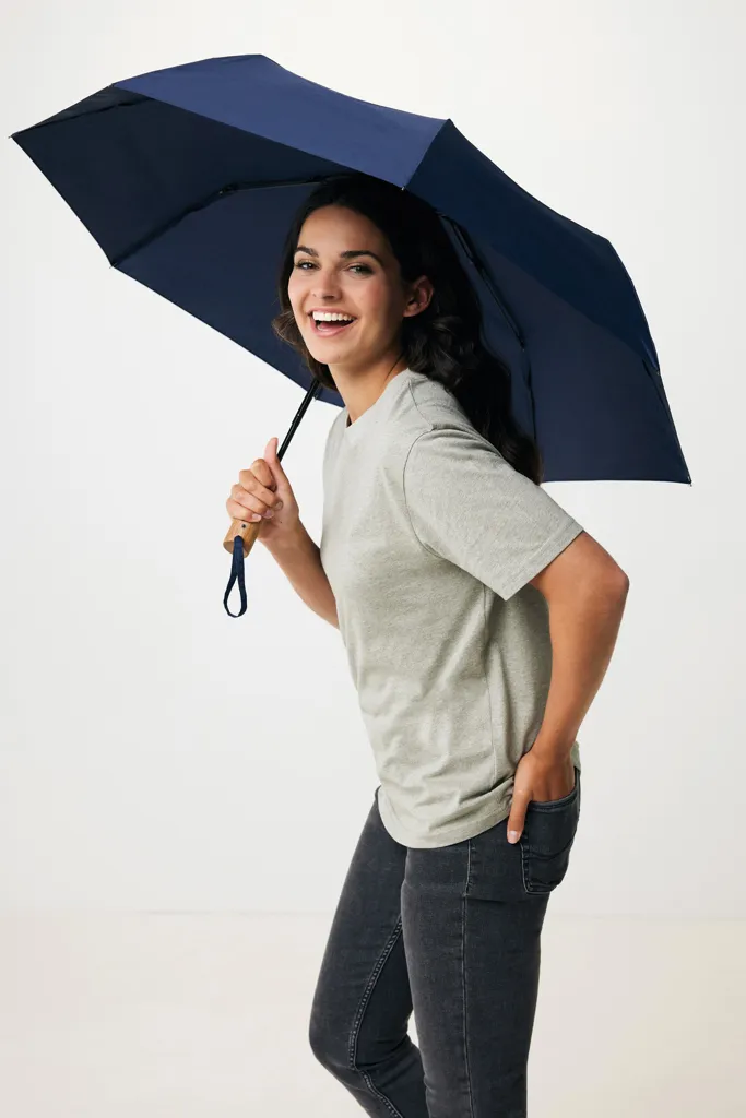 Kaycey 21“ Auto-Open Mini-Regenschirm aus AWARE™ rPET, navy blau – Bild 6