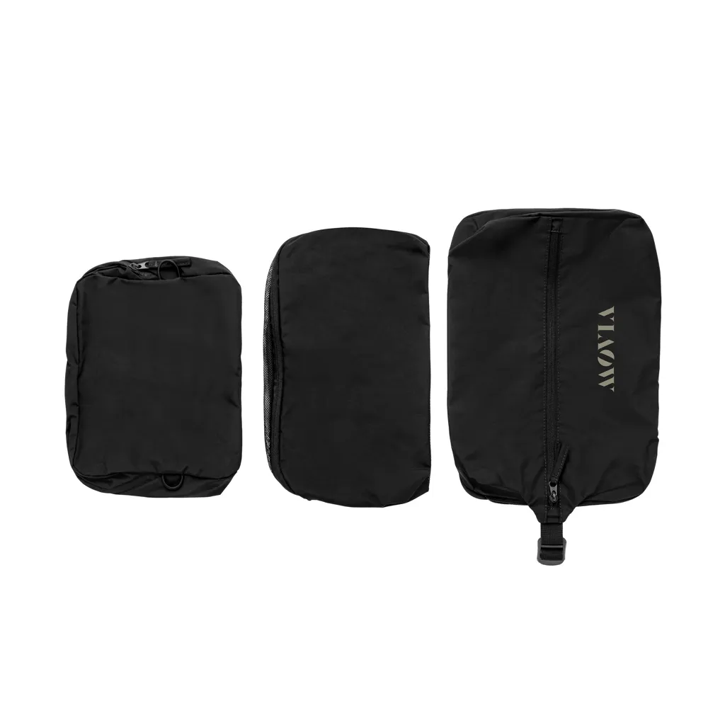 KENTO URBAN Packing Cube Set aus RCS recyceltem Nylon, schwarz – Bild 5