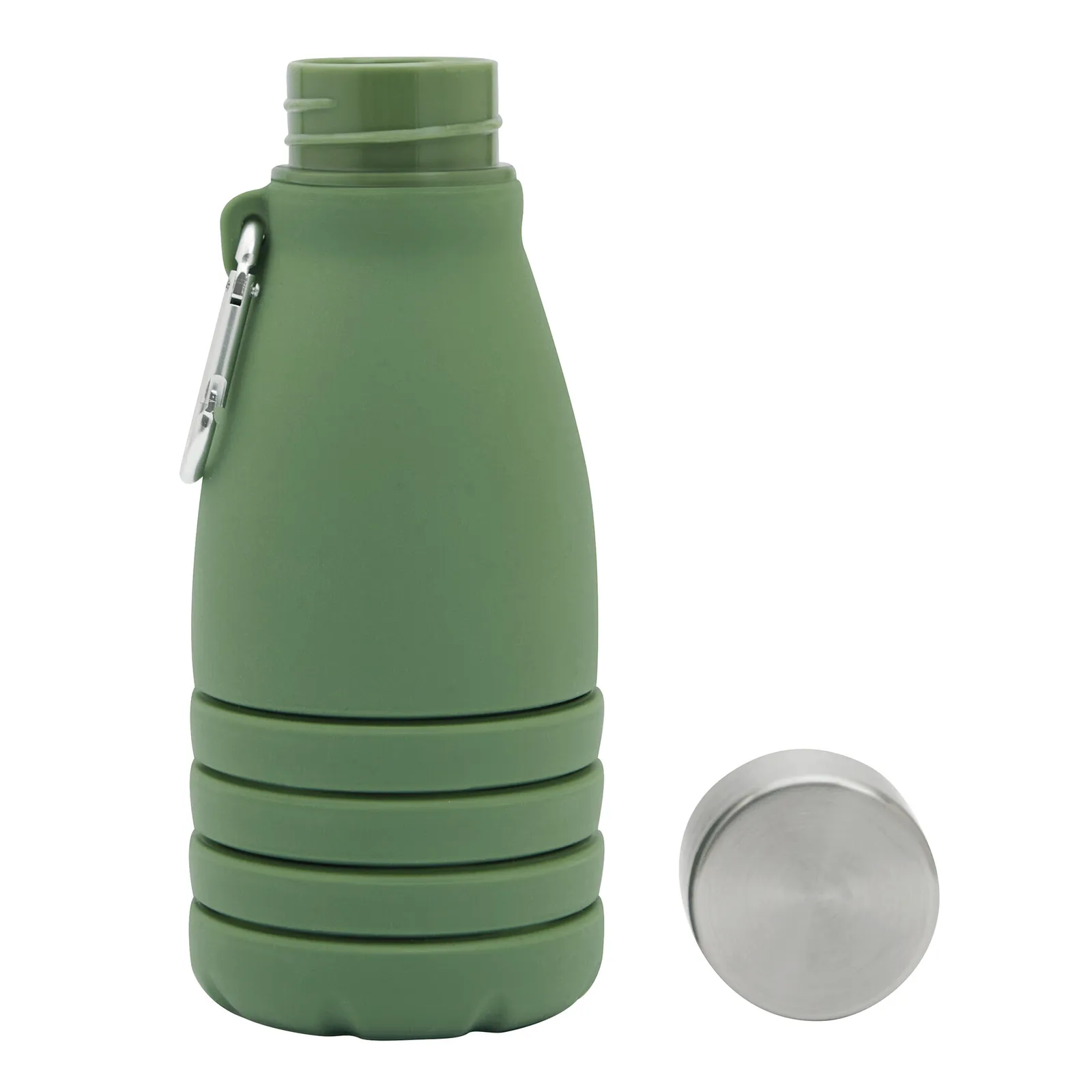 BIG GETS SMALL - Faltbare Trinkflasche, olivgrün – Bild 6