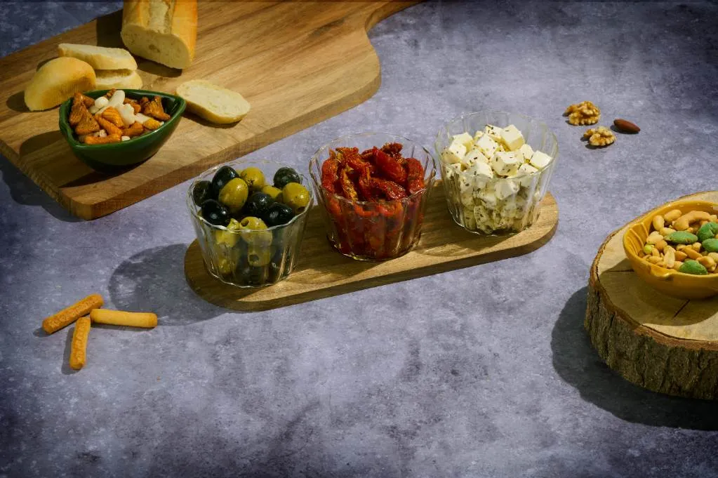 ALPINA Snack-Serviertablett 31x10.5x6cm, Braun – Bild 5
