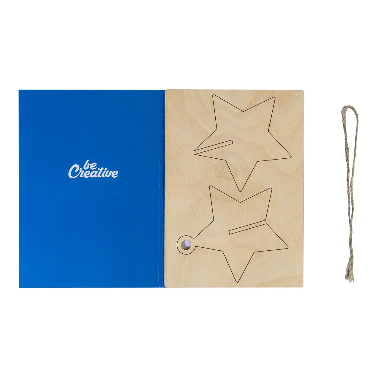 Weihnachtskarte FestiCard, Stern, natur – Bild 4