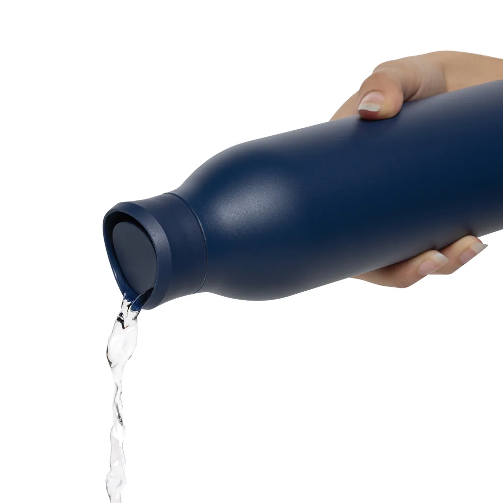 Avira Alok 360 Klick-Wasserflasche aus RCS rec. Stahl, 600ml, navy blau – Bild 6