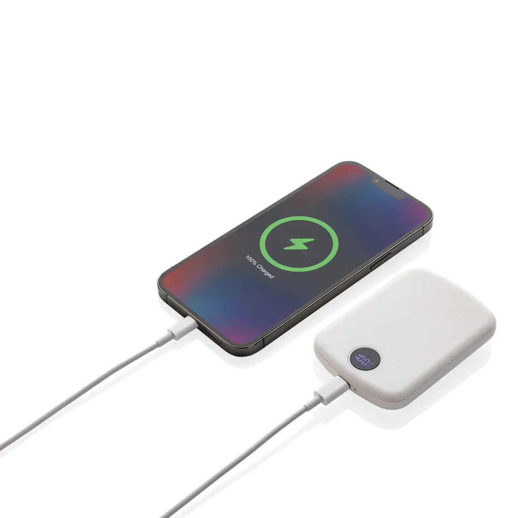 MagBoost 5.000mAh magnetische Powerbank aus RCS rec. Plastik, weiß – Bild 3
