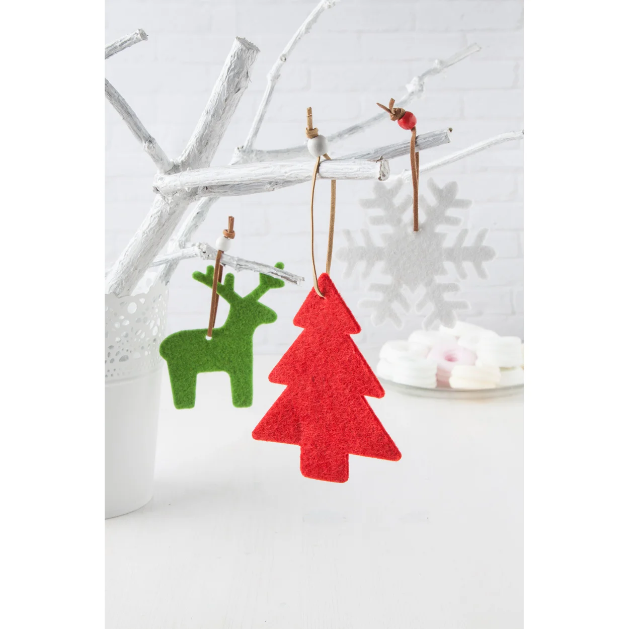 Weihnachtsfiguren - Schneeflocke Yamra, weiß – Bild 4