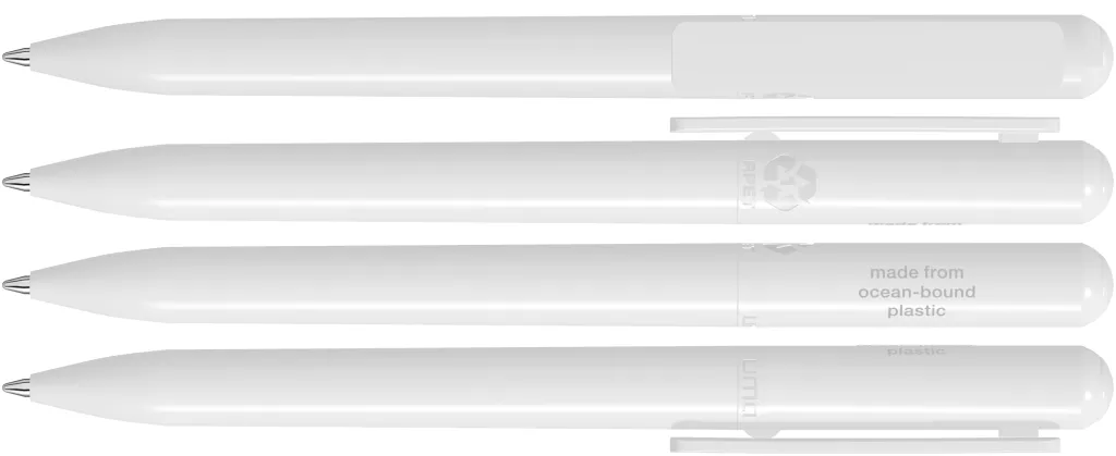 RECYCLED PET PEN CHANGE ocean Drehkugelschreiber weiss, weiss – Bild 2