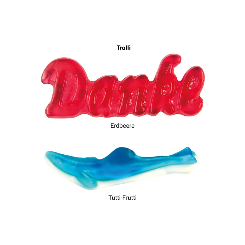 Trolli Fruchtgummi "Danke", weißes recyclingfähiges PapierPlus Pro, weiß – Bild 2