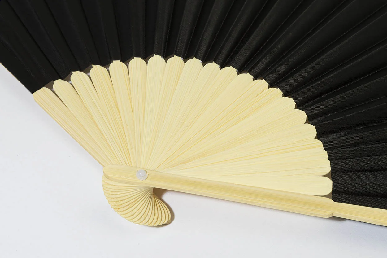 RPET Handfächer Repper, schwarz – Bild 2