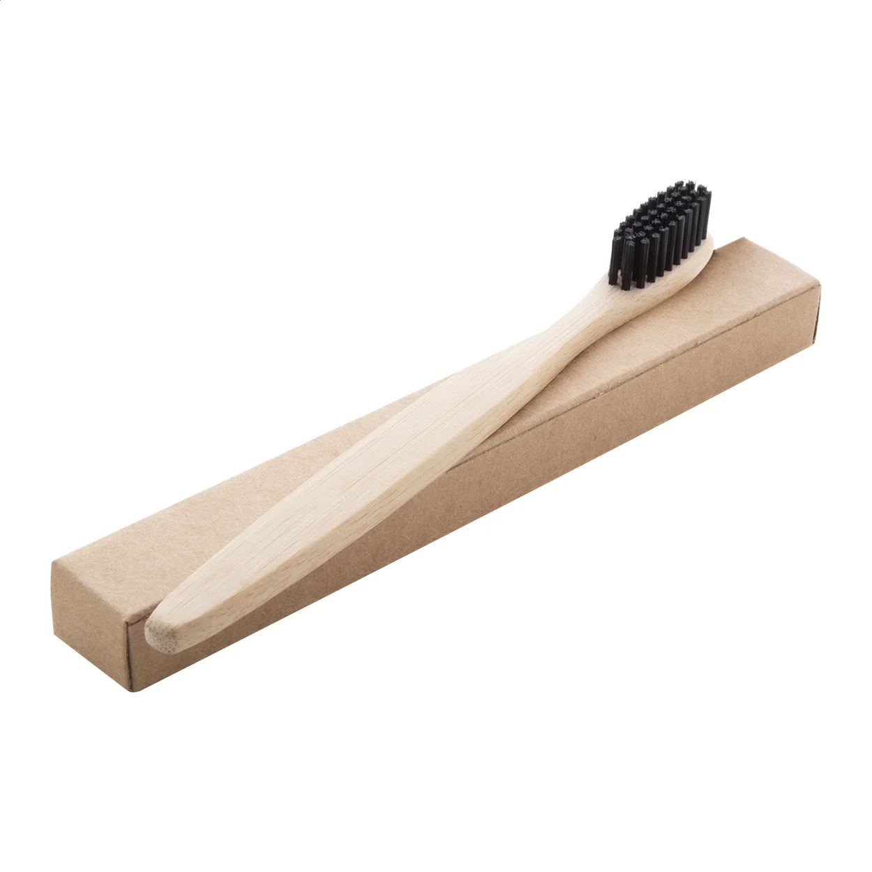 Bambus-Zahnbürste Boohoo Mini für Kinder, schwarz, natur – Bild 2