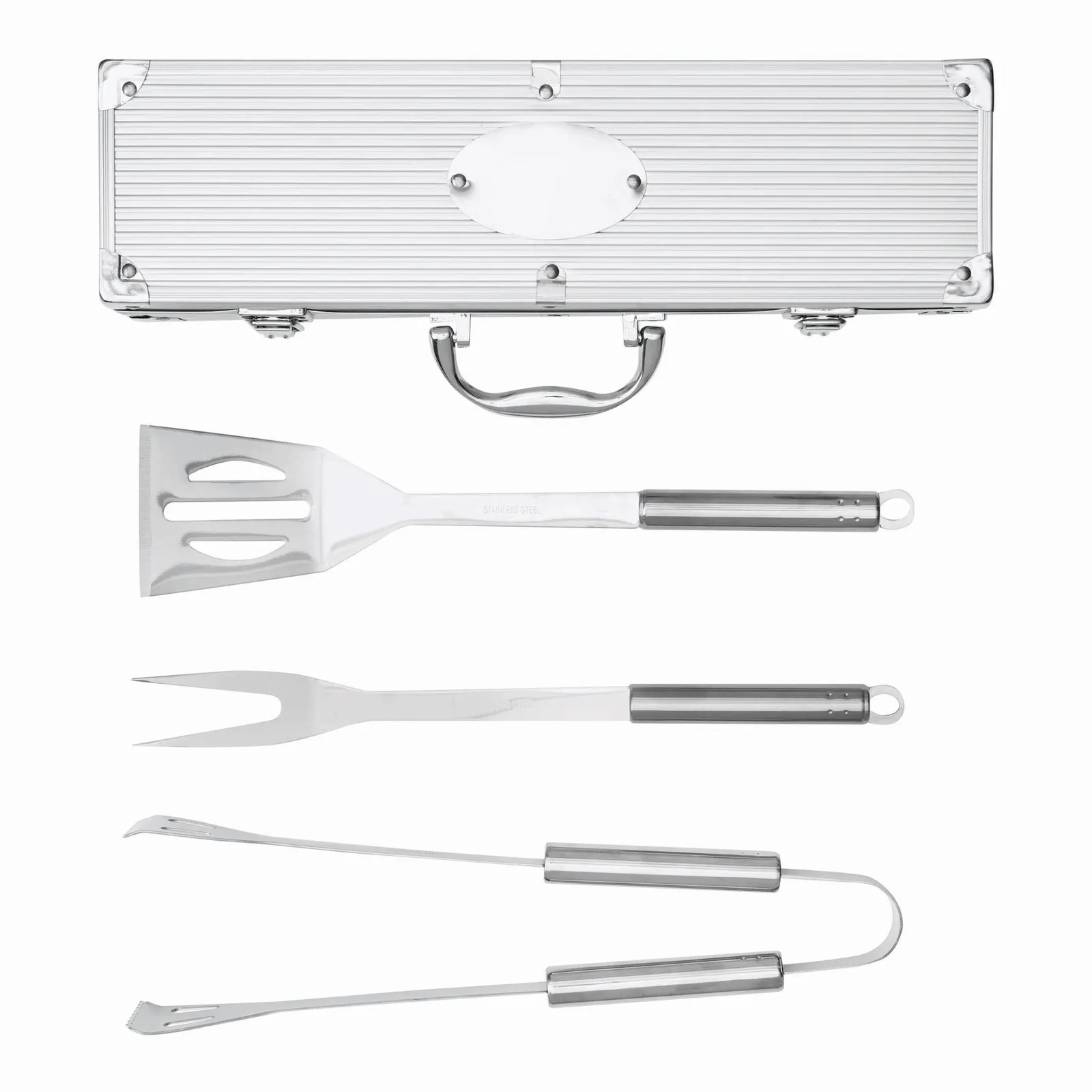 ROAST - Edelstahl-Grillbesteck silber, silber – Bild 3
