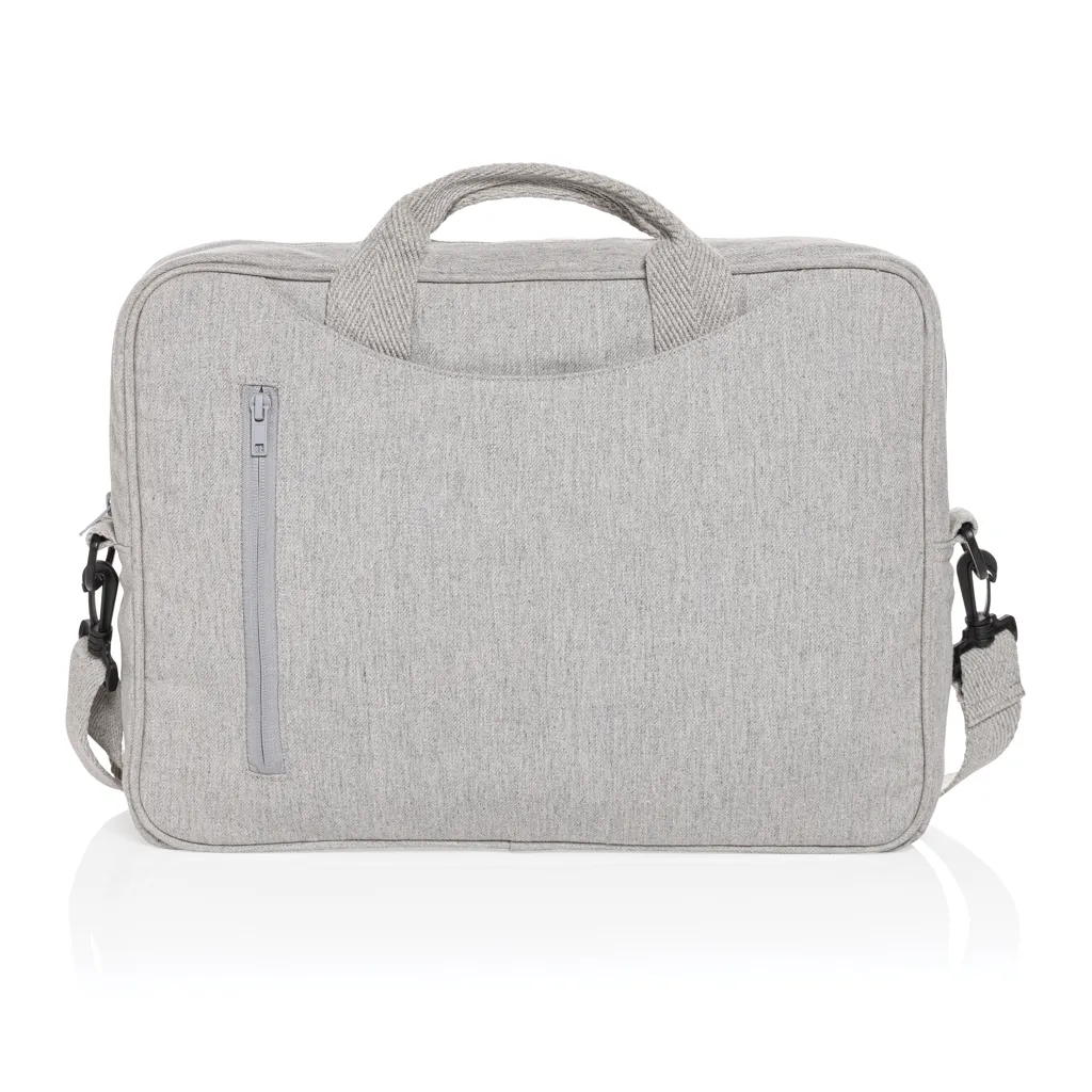 Laluka AWARE™ 15.4" Laptop-Tasche aus recycelter Baumwolle, grau – Bild 2