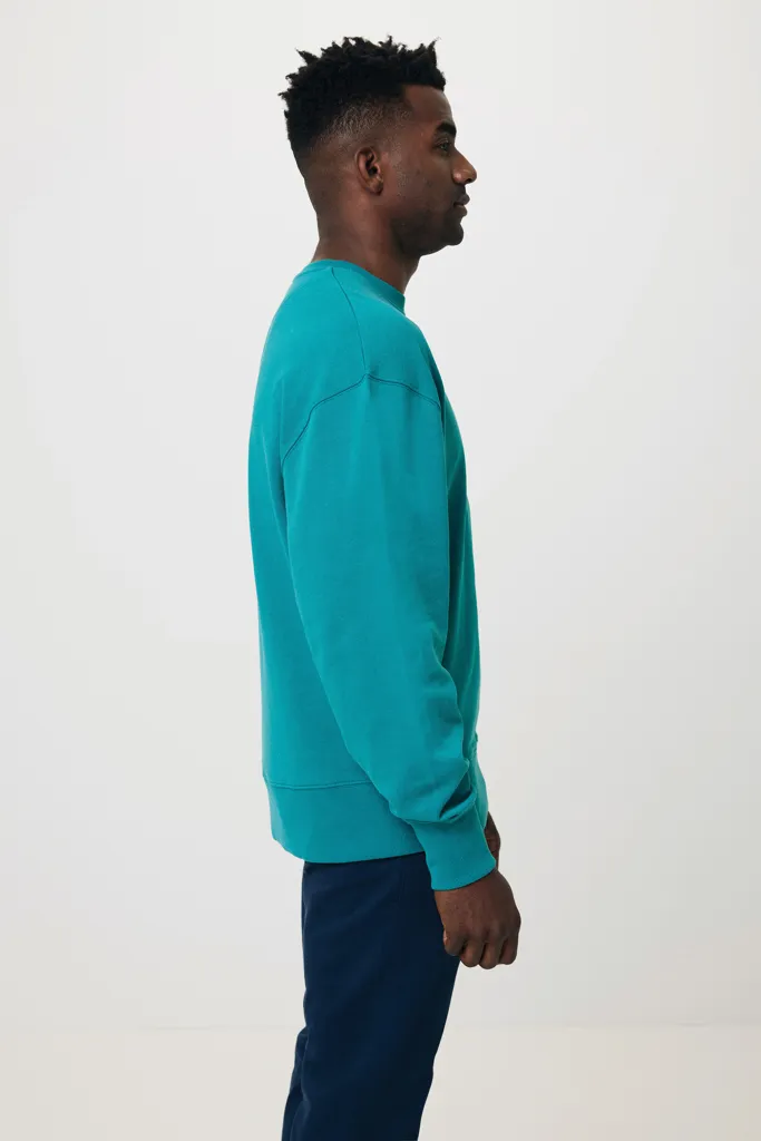 IQONIQ Kruger Relax-Rundhals-Sweater aus recycelt. Baumwolle, verdigris – Bild 6