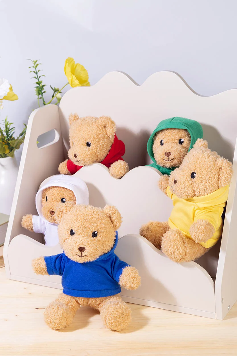 Plüsch-Teddybär Hobear mit Hoodie, rot – Bild 6
