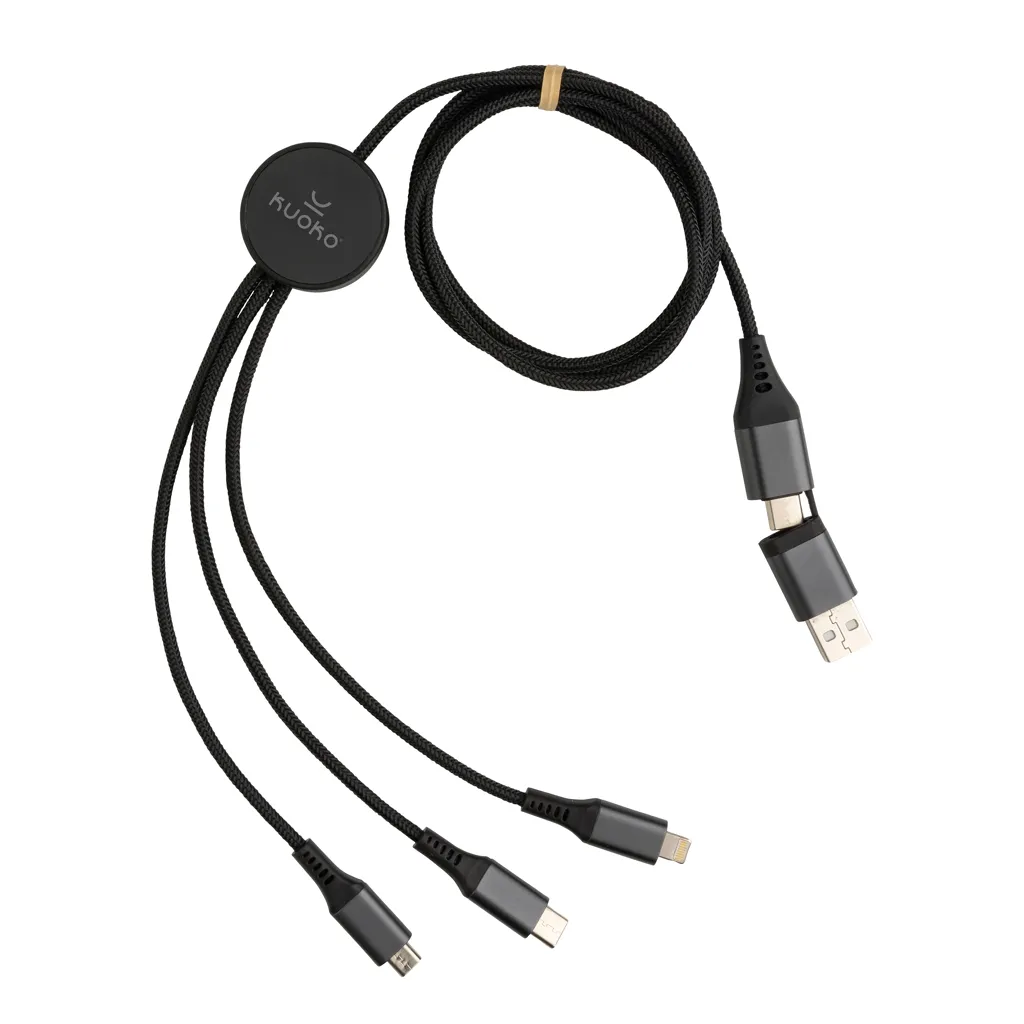 Terra 60W 120cm 6-in-1-Kabel aus RCS recyceltem Aluminium, grau – Bild 4